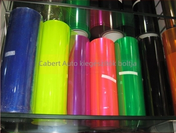 Autó fényszóró színváltó film (PVC) – fényáteresztés 90%, hőszigetelés 80%, általános modellekhez