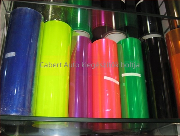 Autó fényszóró színváltó film (PVC) – fényáteresztés 90%, hőszigetelés 80%, általános modellekhez