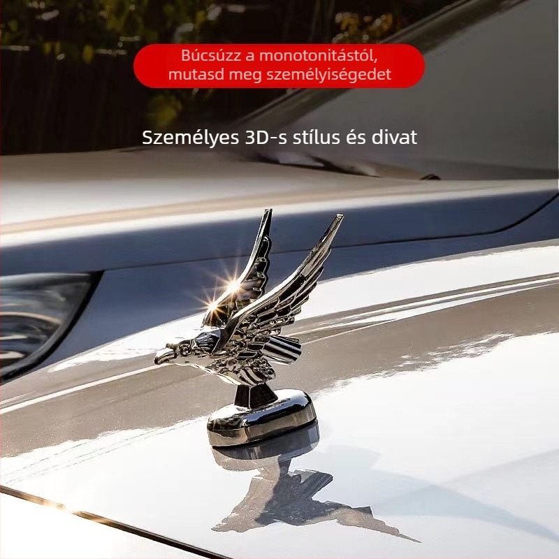 Autó motorháztető 3D repülő Sas embléma matrica, öntapadós dekor a motorháztetőhöz, anyag: 3D sztereó matricák