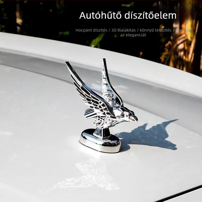Autó motorháztető 3D repülő Sas embléma matrica, öntapadós dekor a motorháztetőhöz, anyag: 3D sztereó matricák