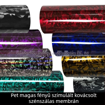 Autóbevonó fólia – PVC alapú, testreszabható, univerzális az egész járműre, karbonszálas textúra, színváltó fólia