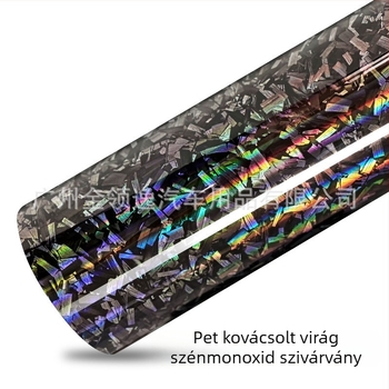Autóbevonó fólia – PVC alapú, testreszabható, univerzális az egész járműre, karbonszálas textúra, színváltó fólia