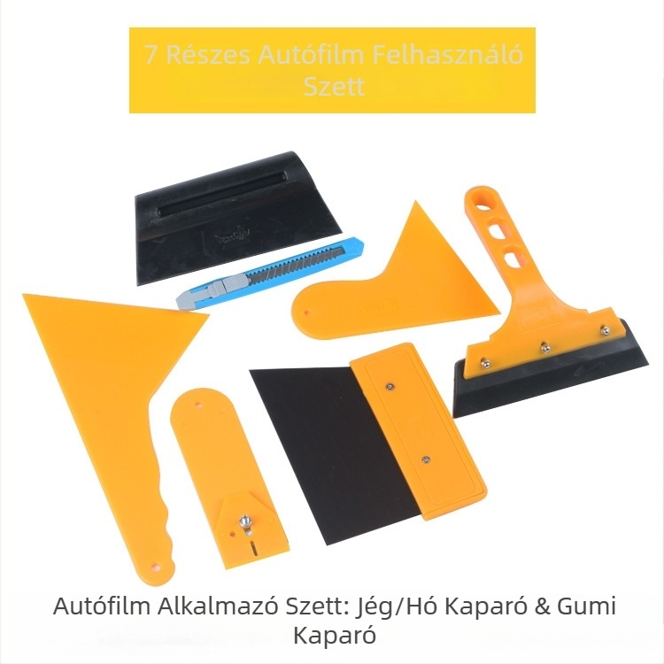 Autófólia felhelyező kaparó készlet – 7 darab, Anyag: PP, Márka: Independence, Típus: Kaparó, Feldolgozás: Nincs testreszabás