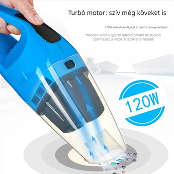 Kézi autó porszívó nedves-száraz használatra, 120W, 12V, 2500Pa