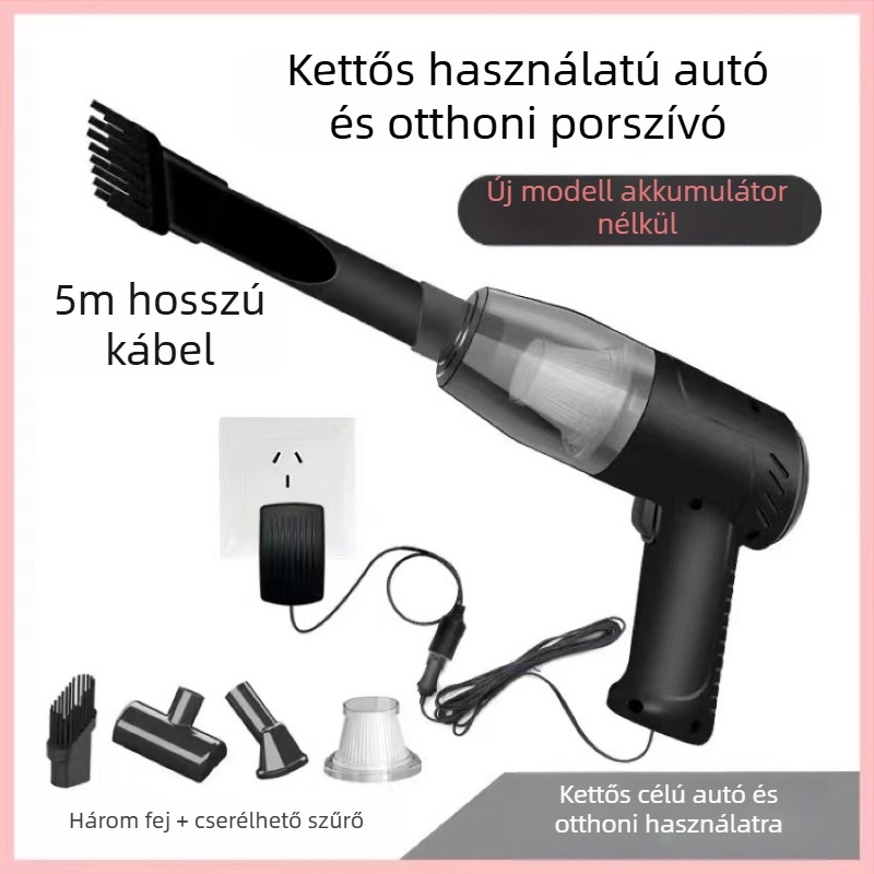 Kábeles kézi porszívó autóhoz és otthonhoz, erős szívóerő a háziállatok szőrének eltávolítására