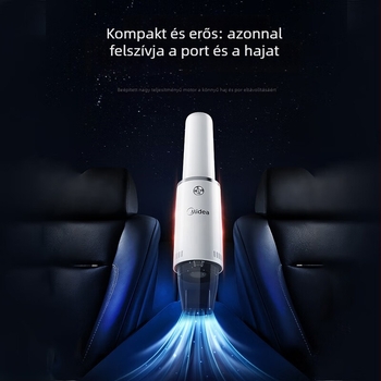 Midea TK2C vezeték nélküli kézi autó-szívó – Autó és otthon egyaránt használható, erős szívás, beépített 1600–2000 mAh akkumulátor, akár 1 óra működés, szívóerő <2000 Pa