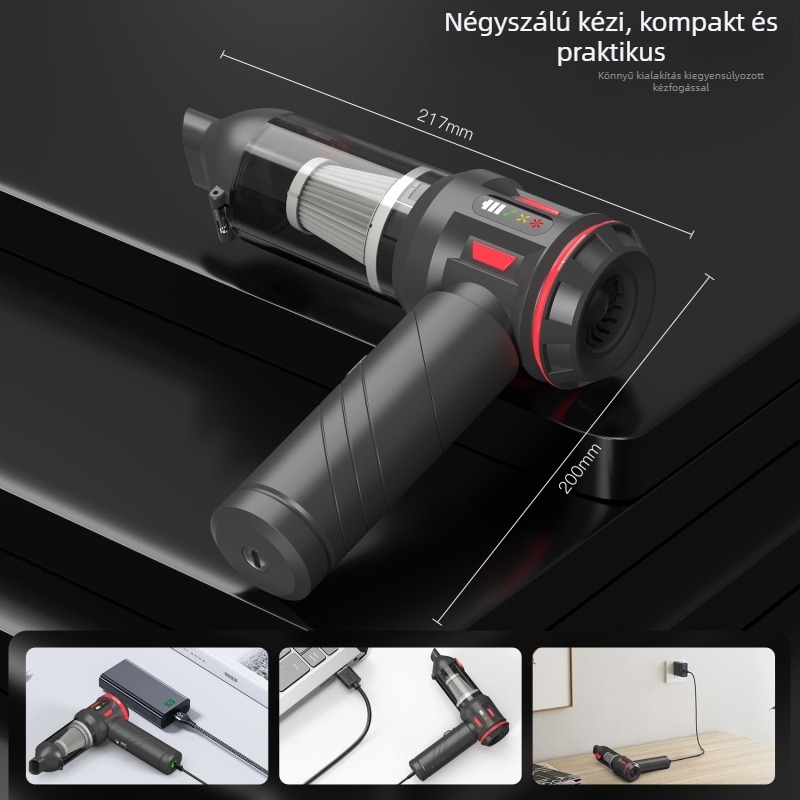 Autó és otthon használatra tervezett porszívó, CY-113, 11,1 V, 100 W, szívóerő 18000