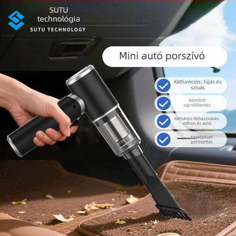 Autóba illő kézi porszívó – vezeték nélküli (12V, 120W, 6000 Pa, 65 dBA)