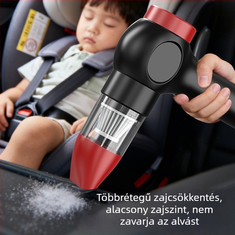 Vezeték nélküli, hordozható autó porszívó – nedves és száraz használatra, beépített akkumulátorral