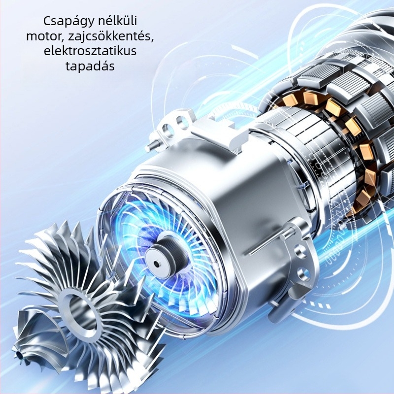 Kézi porszívó autóhoz és otthonhoz, hordozható, 12V, 90W, 9000Pa, újratölthető, vezeték nélküli