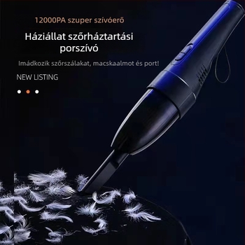 Vezeték nélküli kézi autó- és otthoni használatra szánt vákuum, erős porfúvóval, hordozható