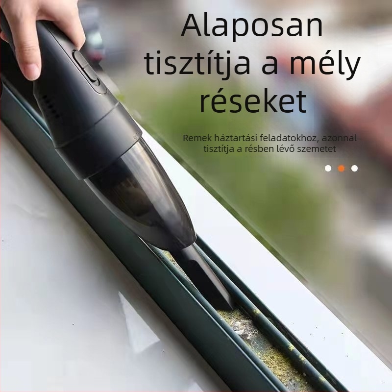 Vezeték nélküli kézi autó- és otthoni használatra szánt vákuum, erős porfúvóval, hordozható