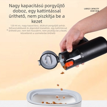 Kézi autó-porszívó integrált fújás- és szívófunkcióval, kompakt, hordozható, erőteljes szívóerővel