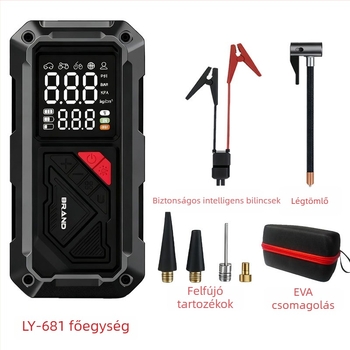 Új autó gumiabroncs pumpa – hordozható 12V-s inflátor USB töltéssel és digitális kijelzővel