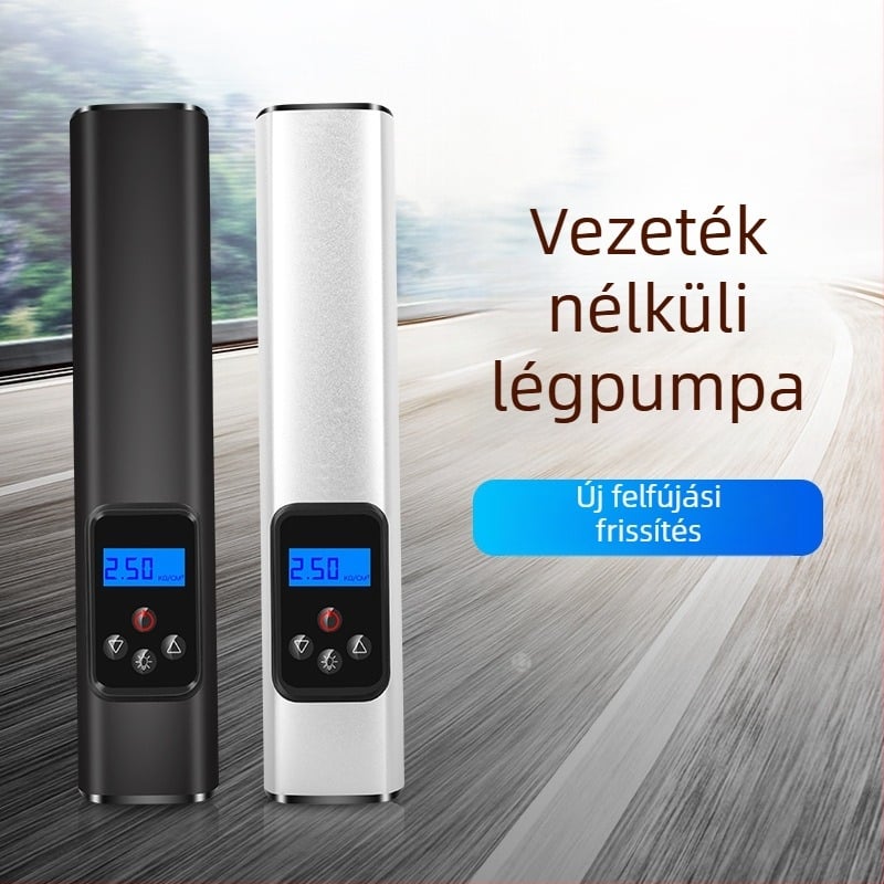 Vezeték nélküli autós légpumpa, hordozható 12V, 15-hengeres elektromos vészhelyzeti guminyomó