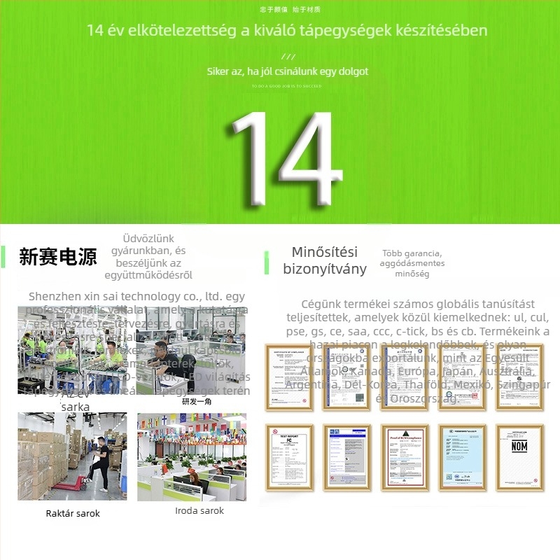 12V 2A tápegység, USA-s szabvány, ETL tanúsított, 24W sorozat