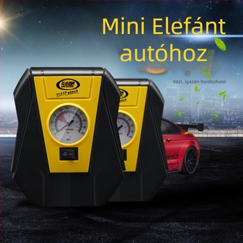 Mini hordozható autógumi pumpa nyomásmérővel