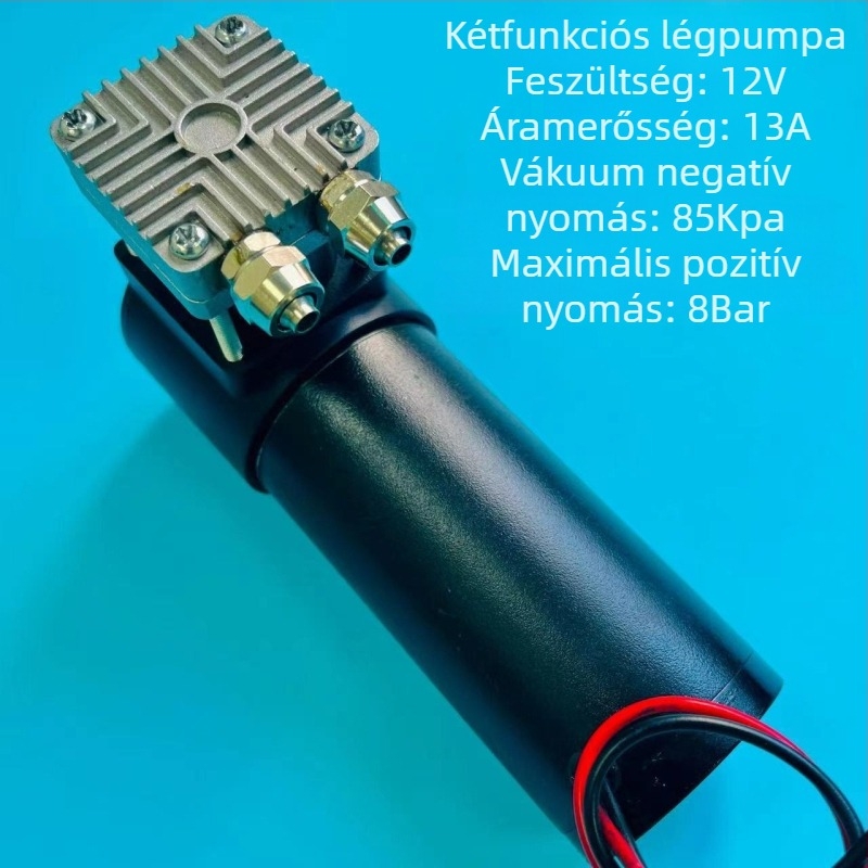 Autó légpumpa alumíniumötvözetből, 24V, 150W, 40 L/min, USB töltés
