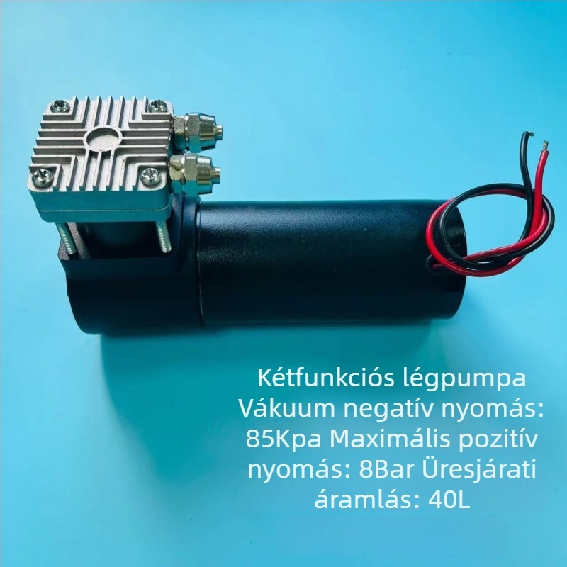 Autó légpumpa alumíniumötvözetből, 24V, 150W, 40 L/min, USB töltés