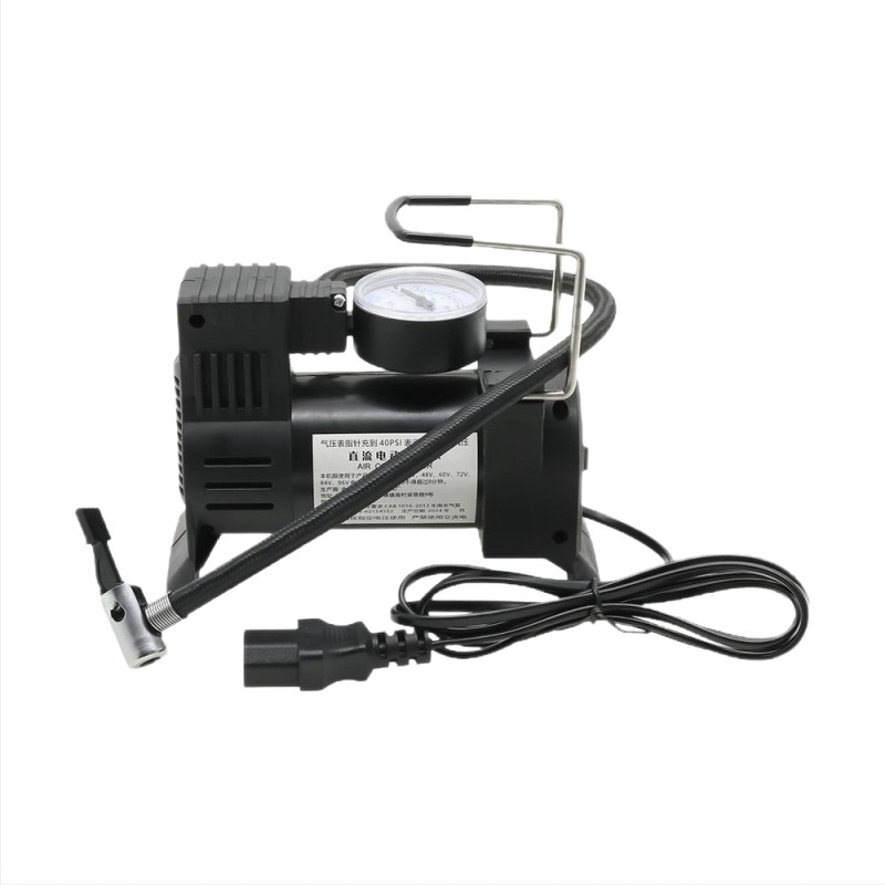 72V, 120W elektromos járművekhez készült levegőpumpa, 35 L/min, 1,5–3 m kábel, nyomásmérő