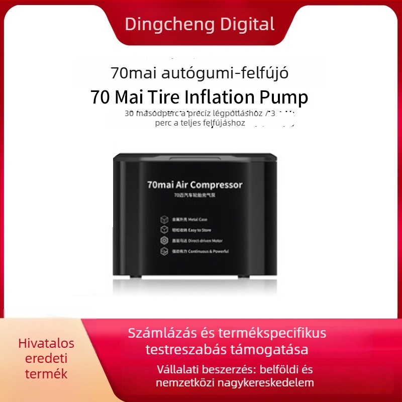 70mai Hordozható autóinflátor digitális kijelzővel, magasnyomású elektromos abroncspumpa