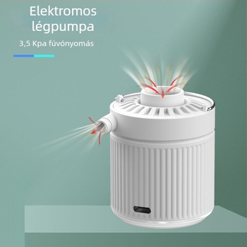 Vezeték nélküli, hordozható gumiabroncs-inflátor, egyhengeres, ABS műanyag, teljesítmény alatt 80 W, működési idő több mint 20 perc, mutatós kijelző