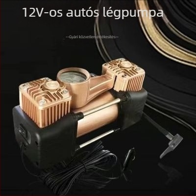 Autó gumiinflátor digitális kijelzővel, 220W, többhengeres, magas nyomás, figyelmeztető fény