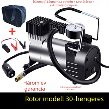 Nagy teljesítményű fém egyhengeres autó légpumpa, 12V