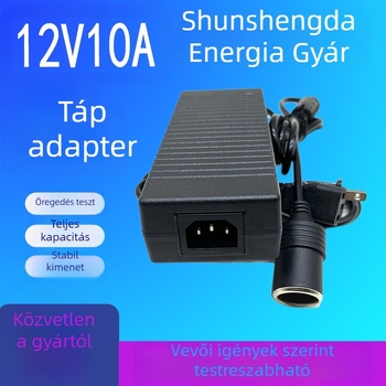 SSD 12V autós tápegység, bemenet 100-240V, kimenet 12V 10A, 120W