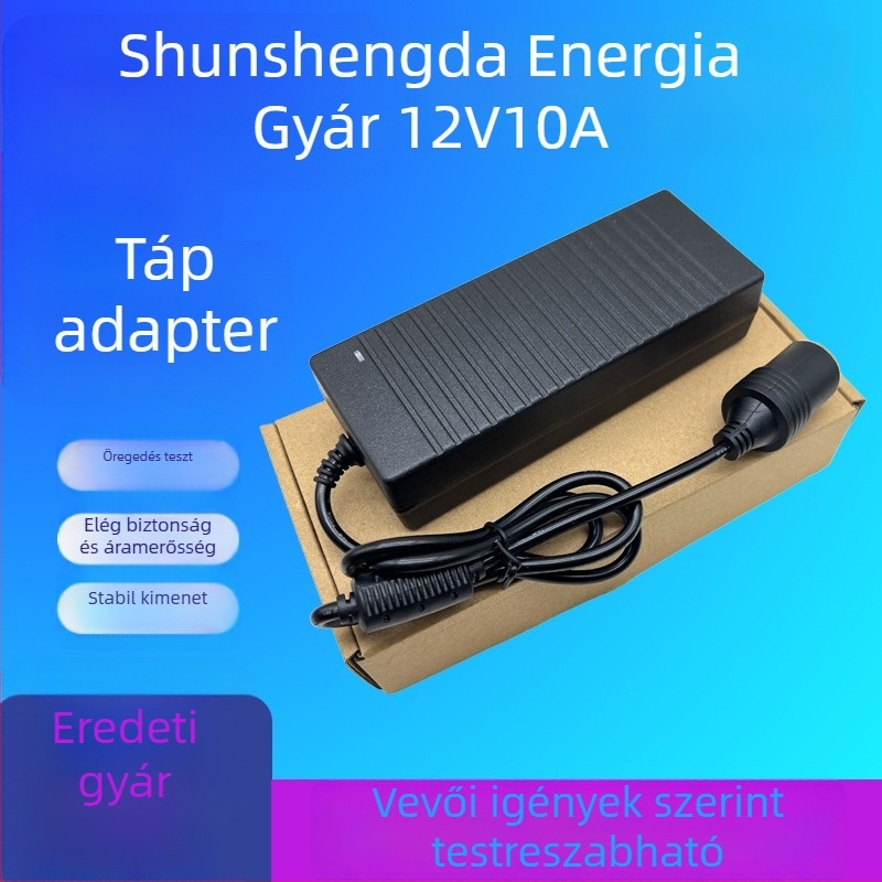 SSD 12V autós tápegység, bemenet 100-240V, kimenet 12V 10A, 120W