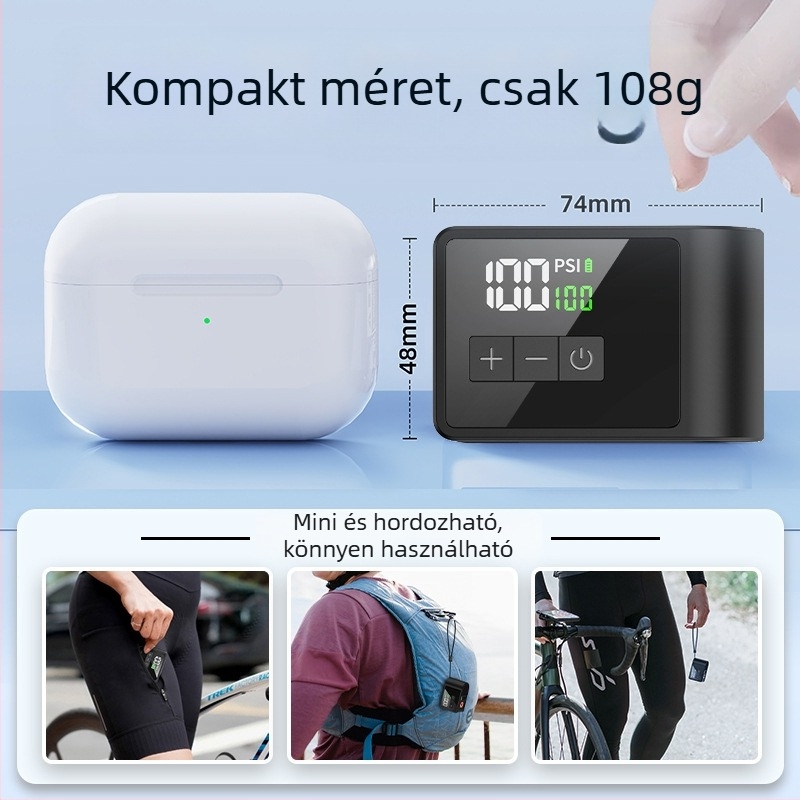 Woxin saját fejlesztésű ultra mini pumpa hegyi és városi kerékpárokhoz, AI intelligens hordozható elektromos pumpa