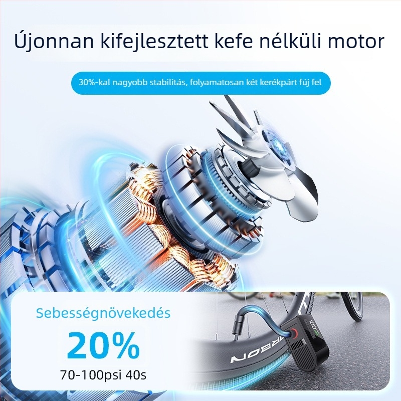 Woxin saját fejlesztésű ultra mini pumpa hegyi és városi kerékpárokhoz, AI intelligens hordozható elektromos pumpa