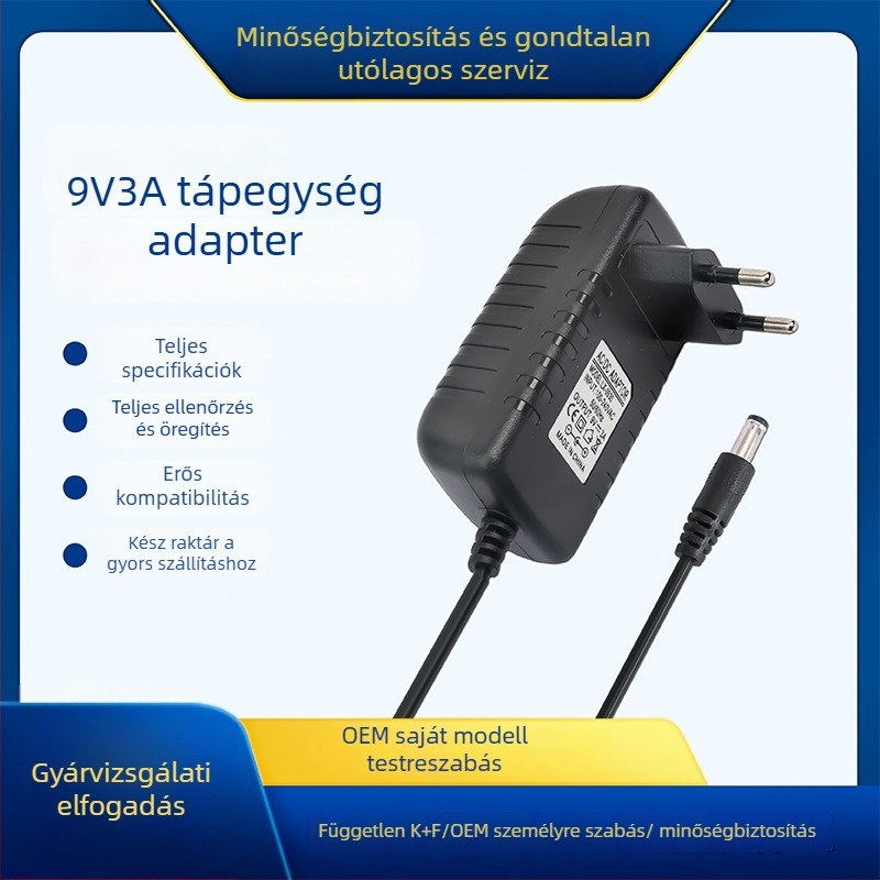 9V 3A tápegysítő hangberendezésekhez | Kai Shuo, Power Adapter sorozat, 27W kapcsoló üzemű tápegység