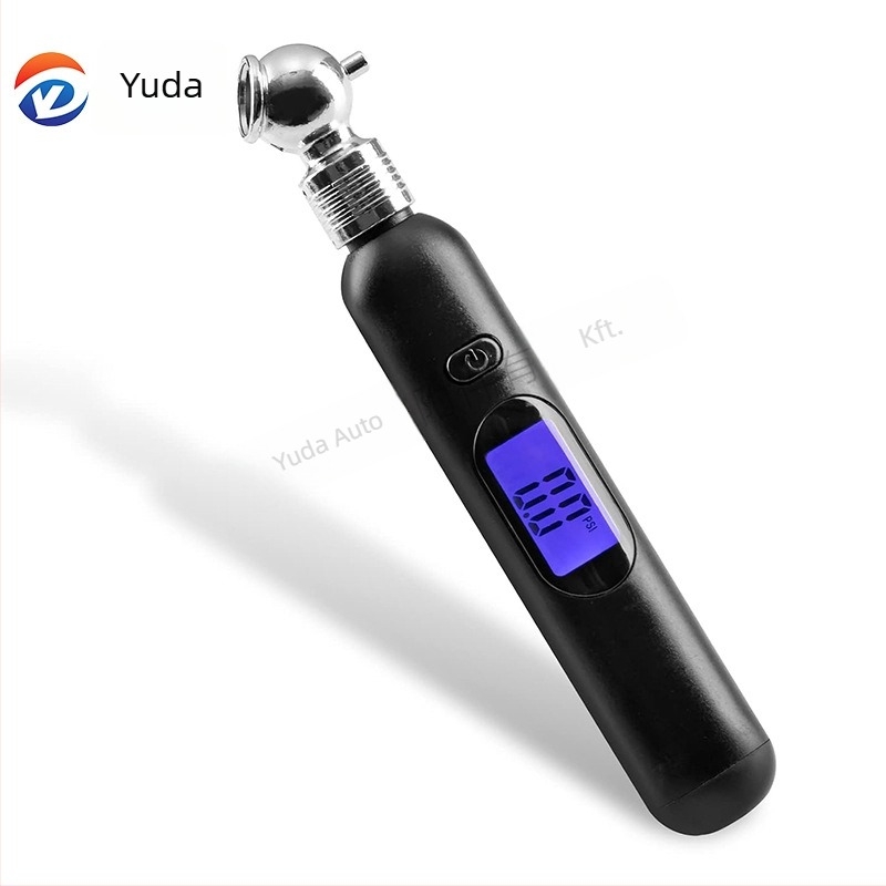 YD-8855J digitális gumiabroncsnyomás-mérő – tartomány 5–100 psi, pontosság 1 psi, háttérvilágítású kijelző, mértékegységek PSI/BAR/KPA/KG/CM2