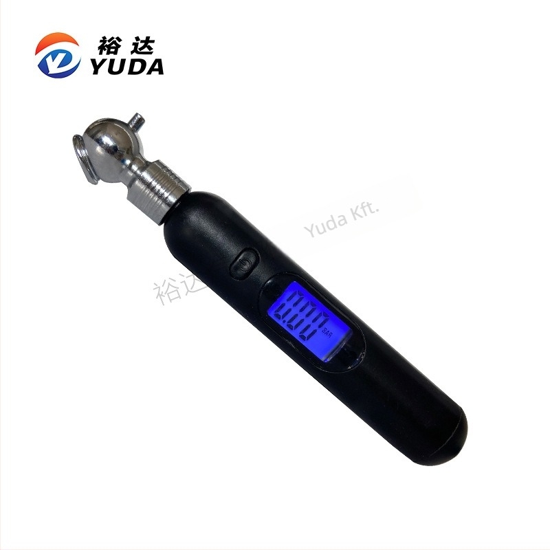 YD-8855J digitális gumiabroncsnyomás-mérő – tartomány 5–100 psi, pontosság 1 psi, háttérvilágítású kijelző, mértékegységek PSI/BAR/KPA/KG/CM2