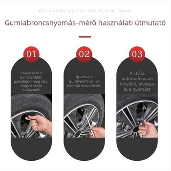 Gumiabroncsnyomás-mérő (Márka: Musen Hall; Súly: 0.15 kg)