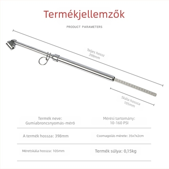 Gumiabroncsnyomás-mérő (Márka: Musen Hall; Súly: 0.15 kg)