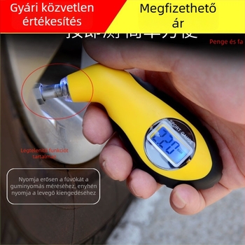 Autóhoz készült magas pontosságú digitális gumiabroncsnyomás-mérő LCD kijelzővel