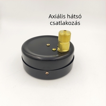 Y100Z axiális hátcsatlakozású levegőnyomásmérő kompresszorhoz, piros/zöld riasztás, 1.6 MPa