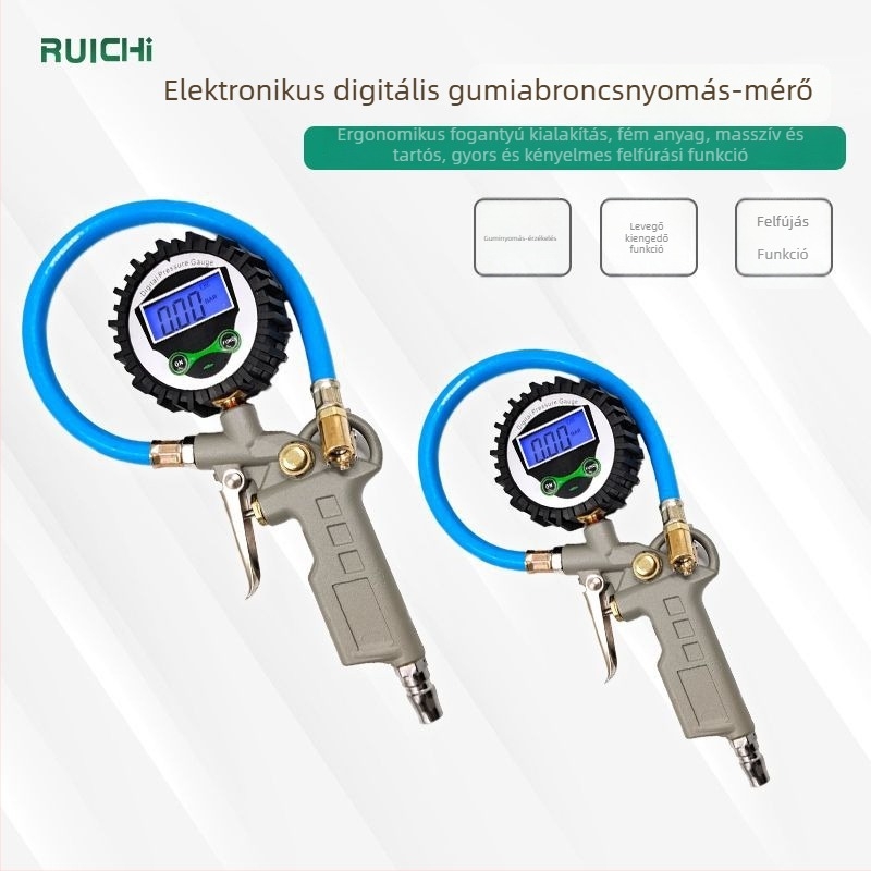 Elektronikus guminyomás-mérő – Ruichi, PSI, 0,01 psi tartomány, 0,01 psi pontosság