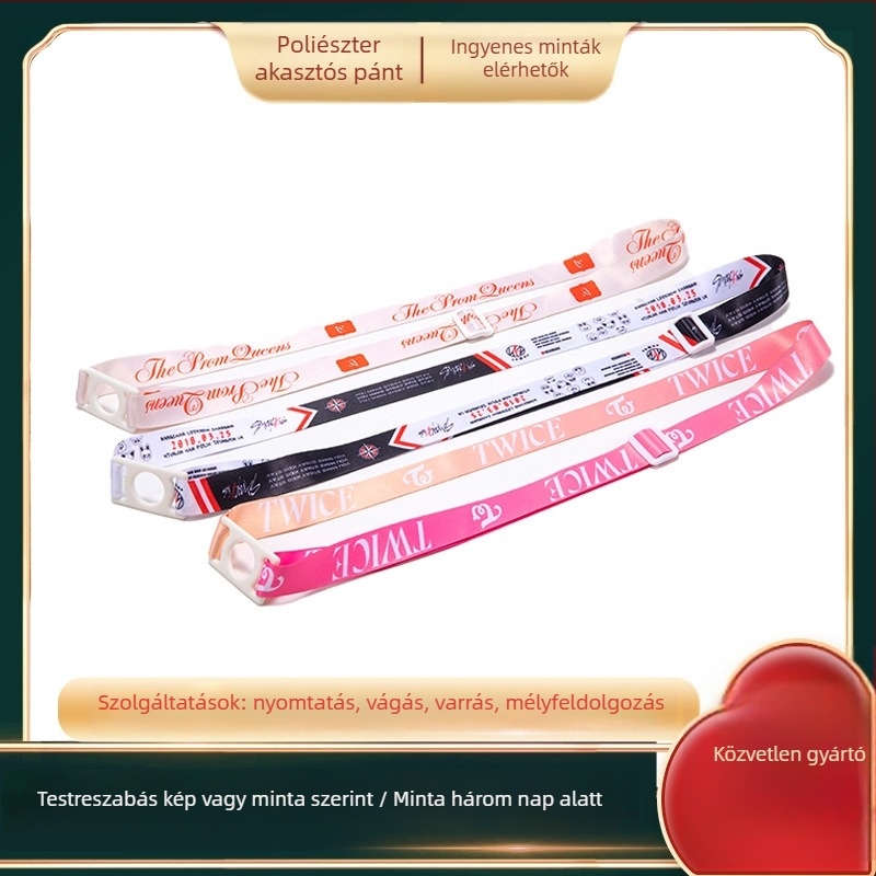 Poliészterből készült hőtranszferes szalag rajzolt mintákkal, kulacs pánt, kereszt-test hordozó dizájn, telefonhoz kötött pánt