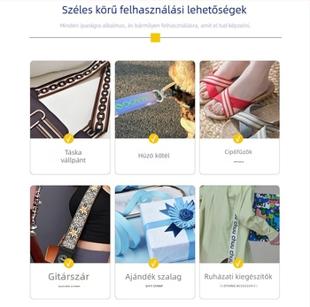Szövött poliészter webbing szalag – csíkos minta, etnikus stílus, vállpántokra, táskákhoz és övekhez