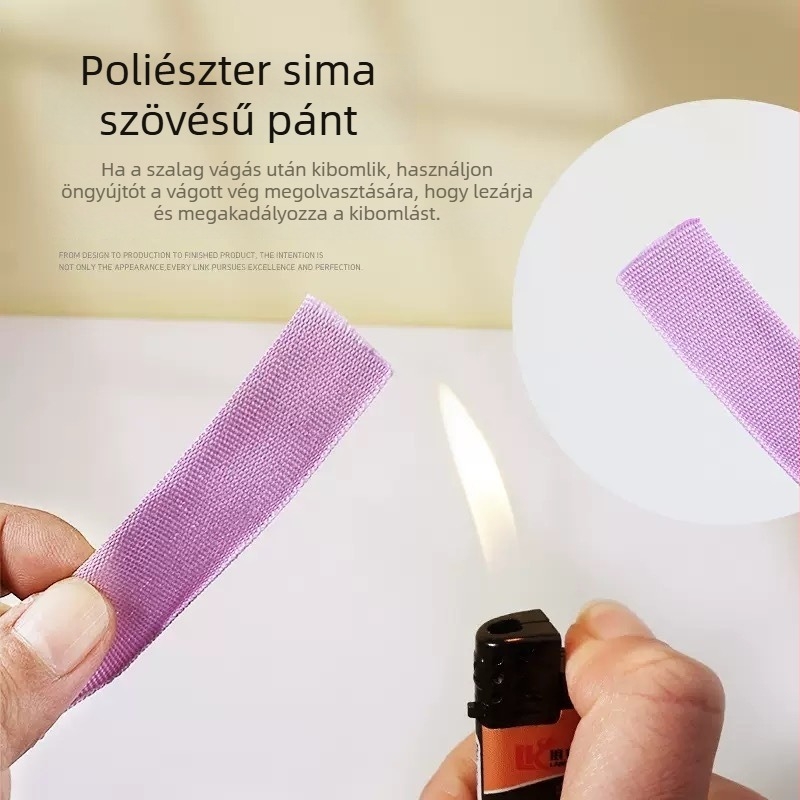 400D poliészter szegélyező szalag, 2,2 cm, színes sima szövésű webbing