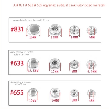 4 részes készlet: kézi fém snap gomb öntőformák és elektromos szerelő eszköz