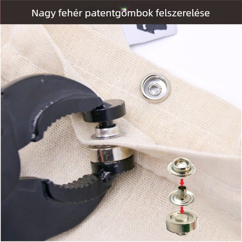 Réz kézi prés a négygombos csatok felhelyezéséhez