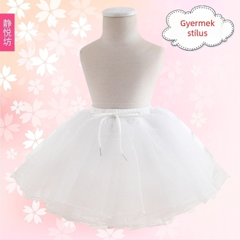 4 rétegű merev tüll alátét szoknyához, csont nélküli, Lolita és cosplay számára