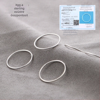 XGG S925 Sterling ezüst Knuckle gyűrű, minimalistikus vékony vonal geometriai dizájn, polírozott felület, uniszex