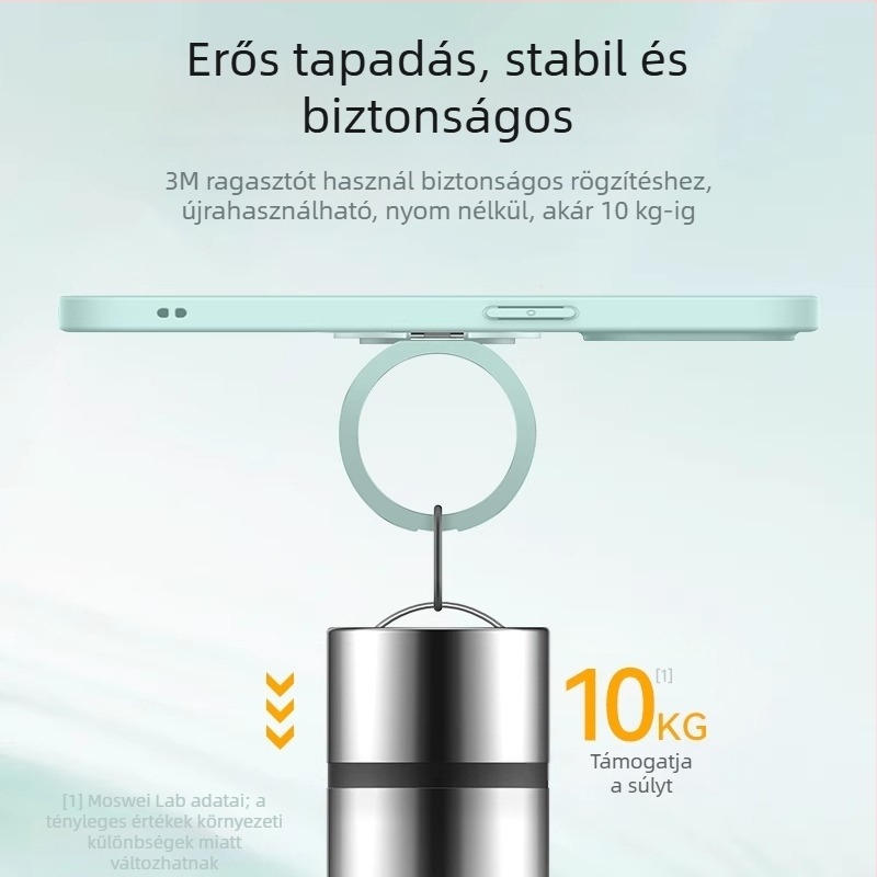 Telefon hátsó gyűrűs tartó, 360° forgás, ötvözet anyag