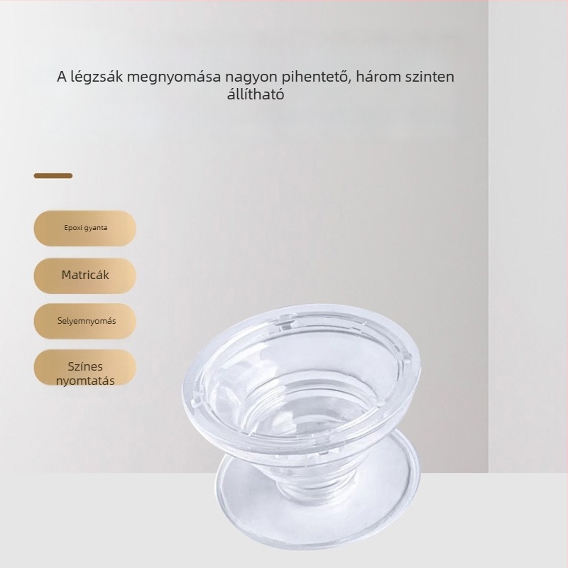 Telefon gyűrűtartó, összecsukható teleszkópos állvány, PC+TPU kivitel, kézi használat