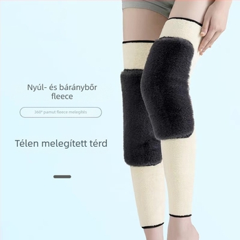 Fleece-bélelt térdmelegítő időseknek, uniszex, hosszú és vastag